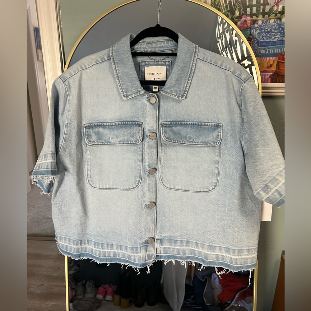 Habitual short sleeve denim shirt